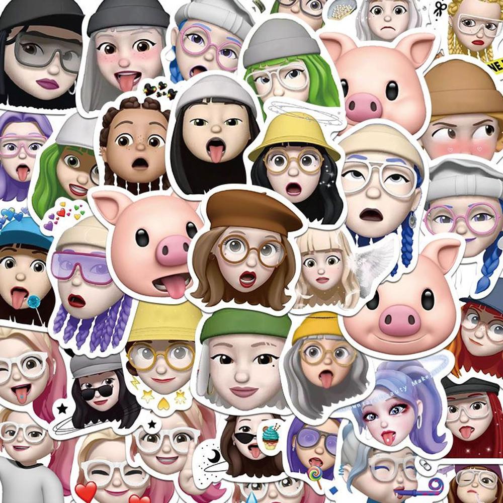 아이폰 아바타 스티커 55종 캐리어 노트북 스티커 꾸미기