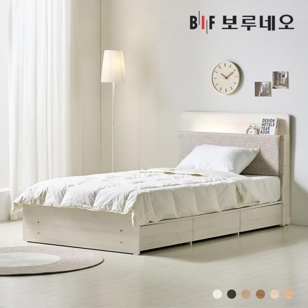 르젤Po LED 3서랍 수납 침대 프레임 SS