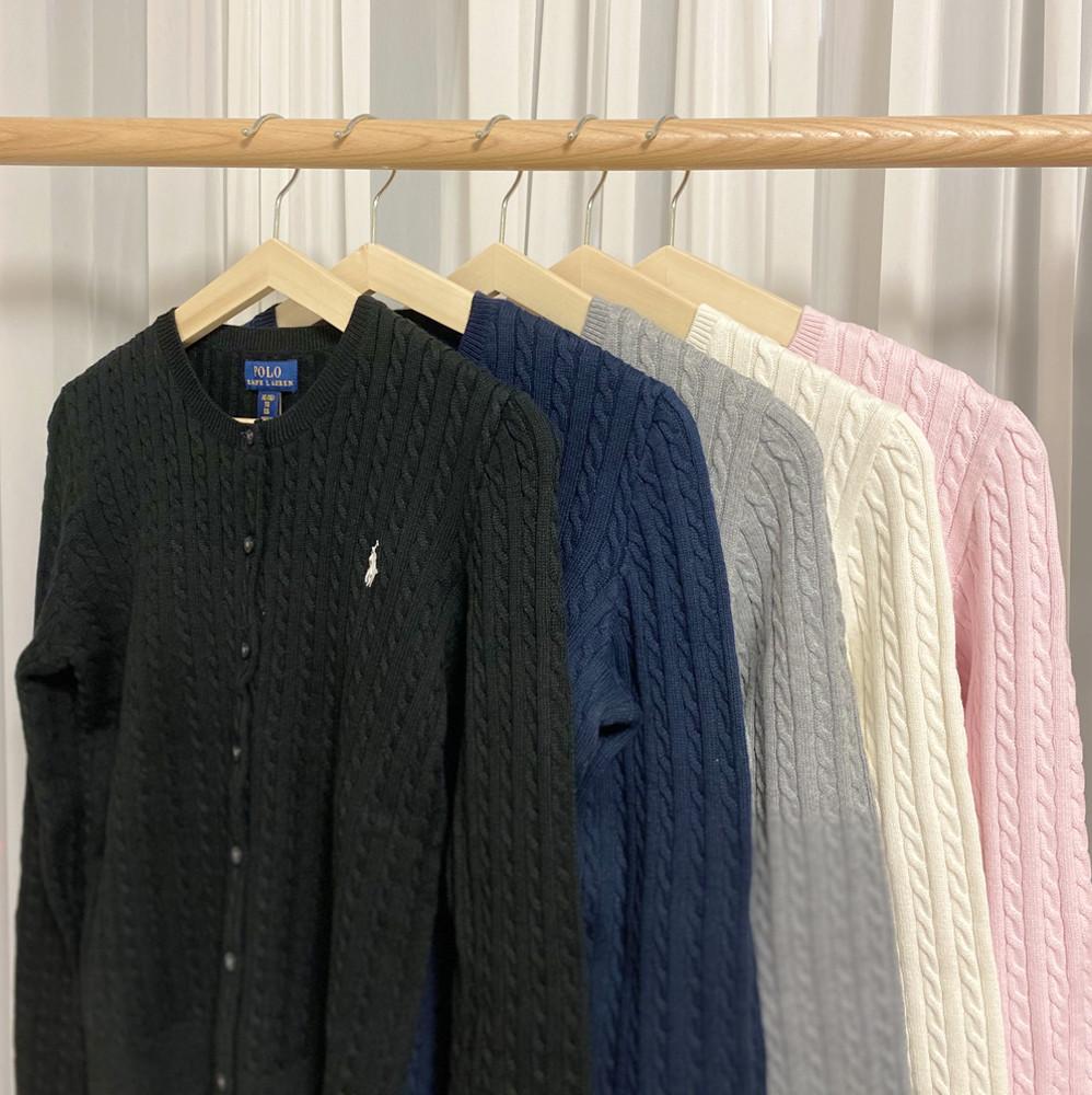 [미국백화점] 폴로 가디건 걸즈 걸스 XL L 랄프로렌 여성 케이블 니트 가디건