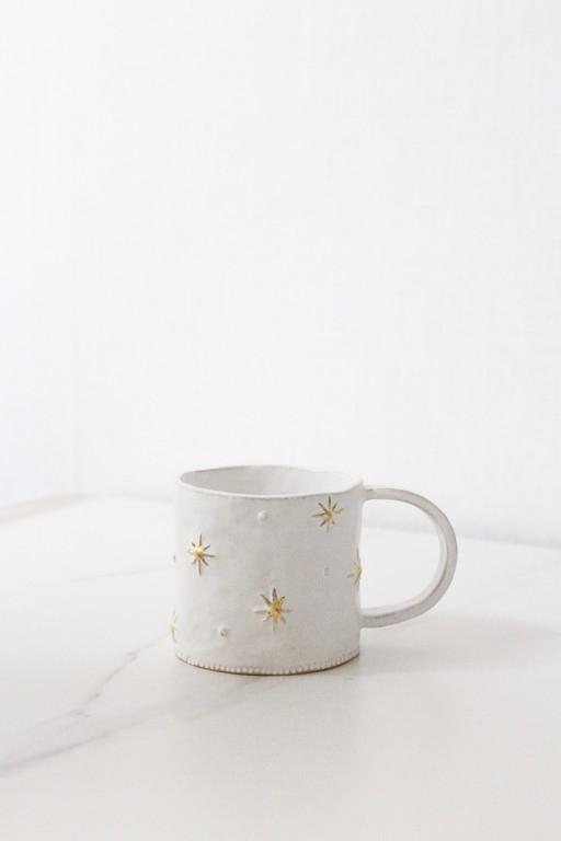 White winter_starry night mug