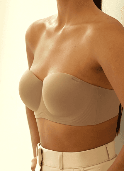 플러스 와이어 오프숄더 브라