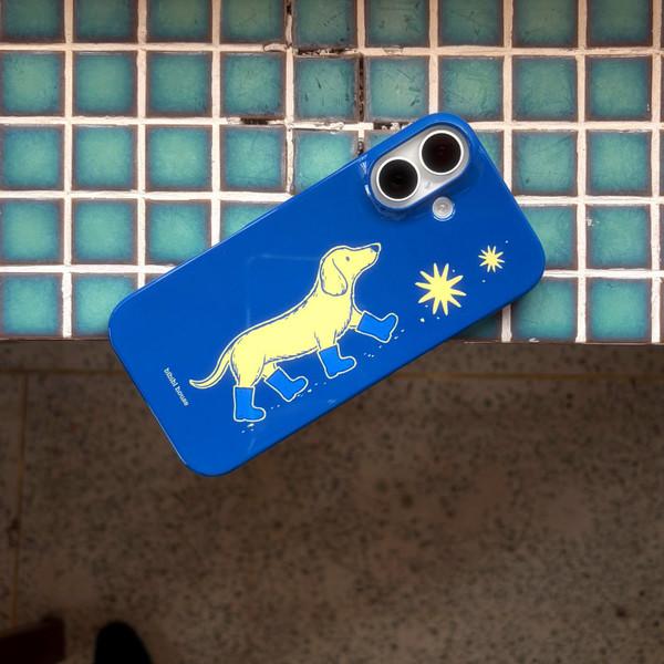 Dachshund (blue) Phone Case
