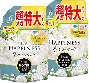 Reno a Happiness Yume Fuwa Touch Fabric Softener, White Tea Refill, Large Capacity, 2 Bags of 1,900 ml