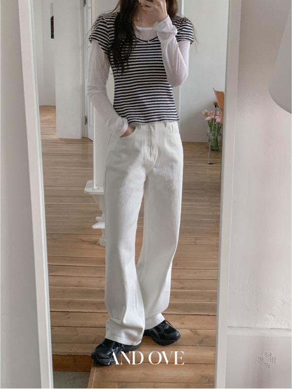 앤드오브 [핏보장/S-L/데일리] 머드 스트레이트 코튼 팬츠