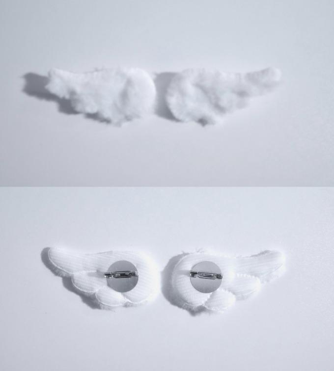 [MADE/당일출고] Fluffy angel pin button (2pcs)