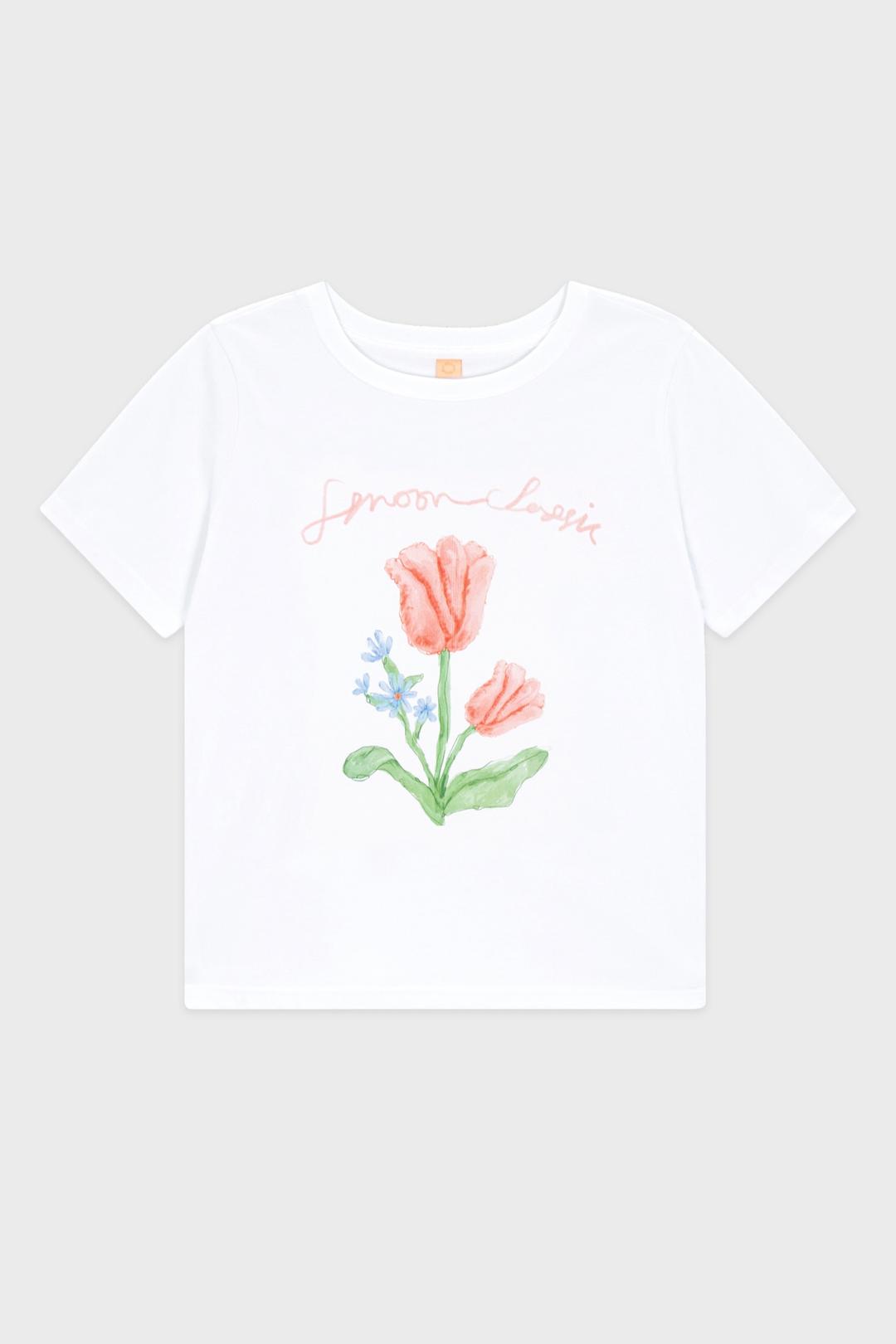 Tulip Flower T-Shirt (White)