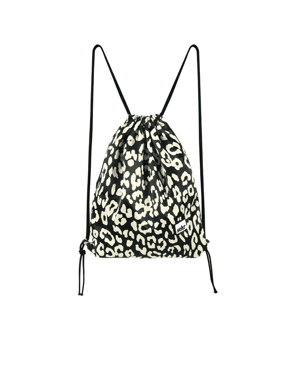 Leopard Satin String Bag