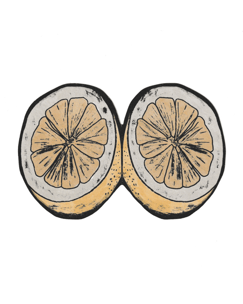 Lemon - die cut 미니카드