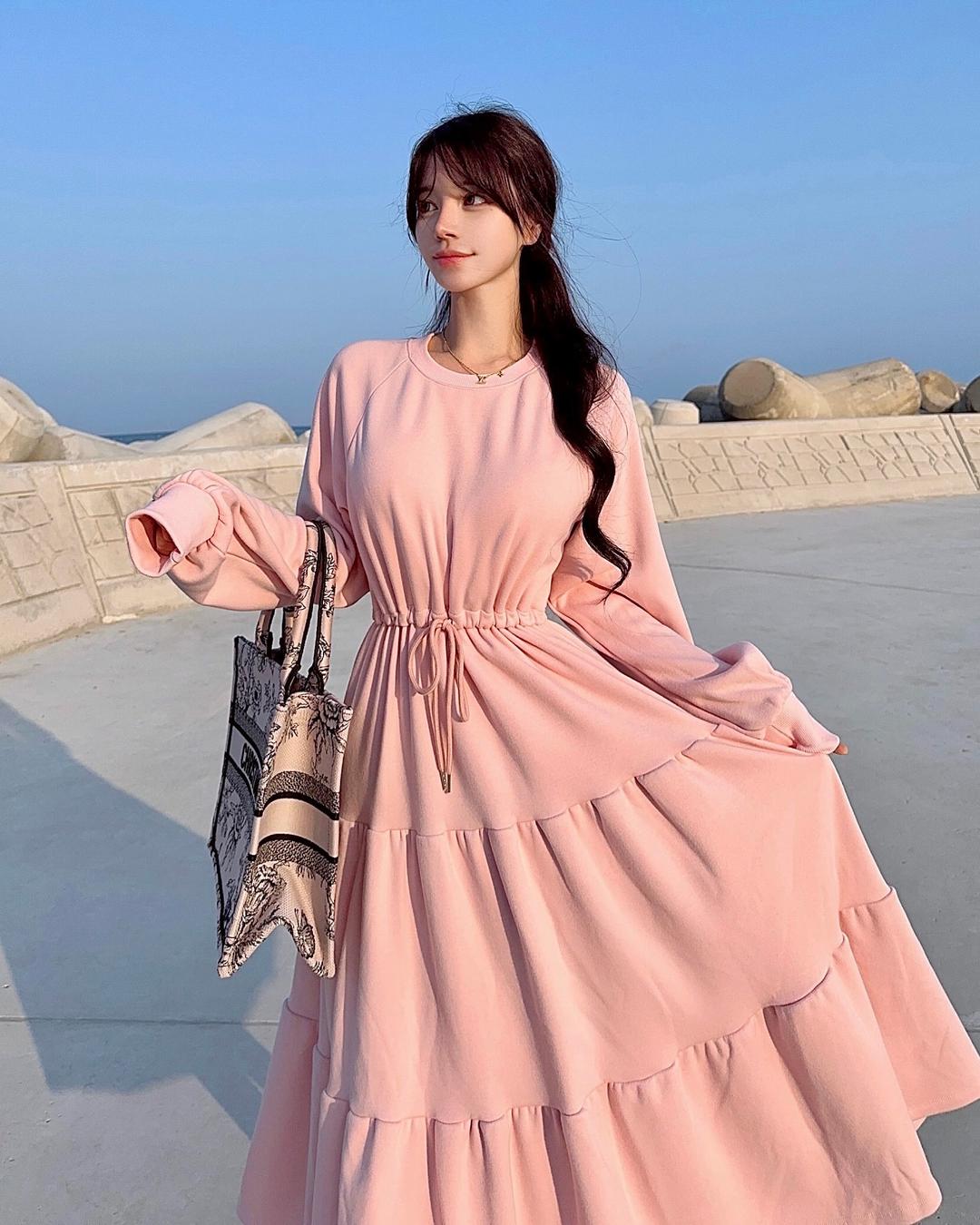 [자체제작] 속극세사 노브라 캉캉원피스