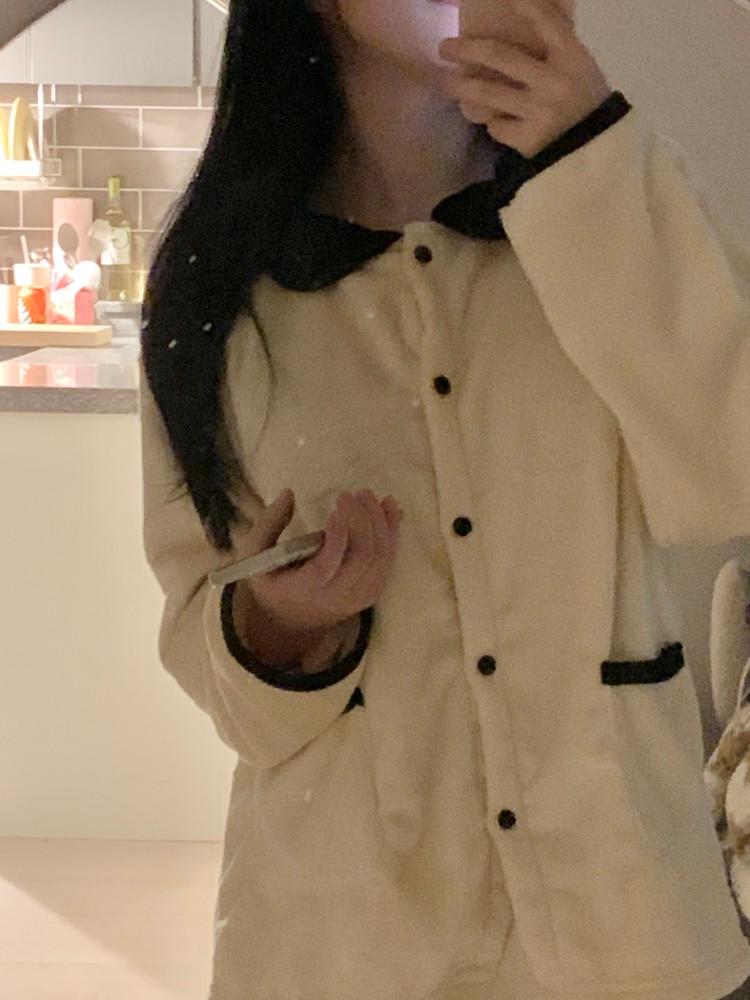 톨모지 카라 수면잠옷 겨울 파자마파티  잠옷 세트