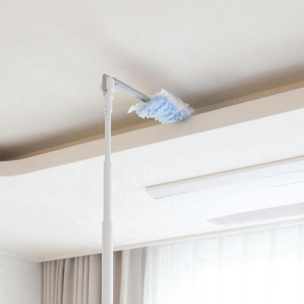 무아스 길이조절 롱핸들 더스트 브러시 일회용 먼지털이 청소포 정전기 : 무아스