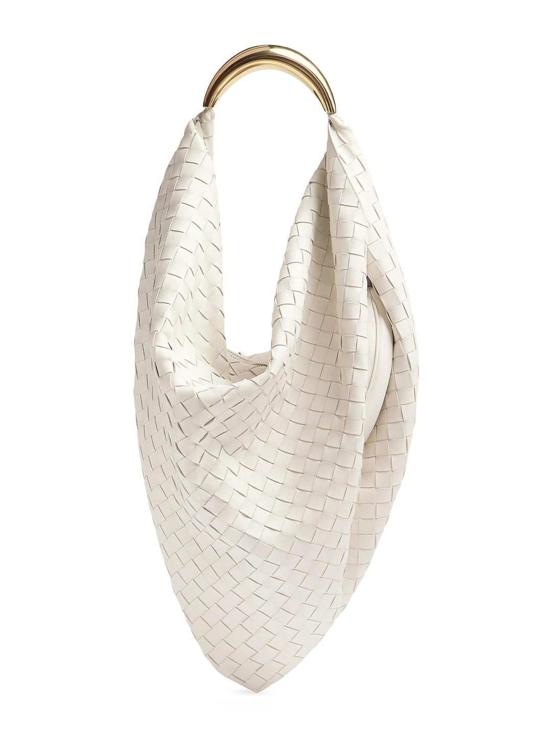 Foulard Intrecciato Leather Top Handle Bag