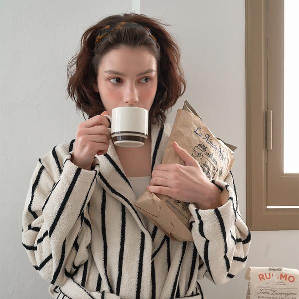 (uni) 로맨틱홀리데이 스트라이프 테리 면 로브