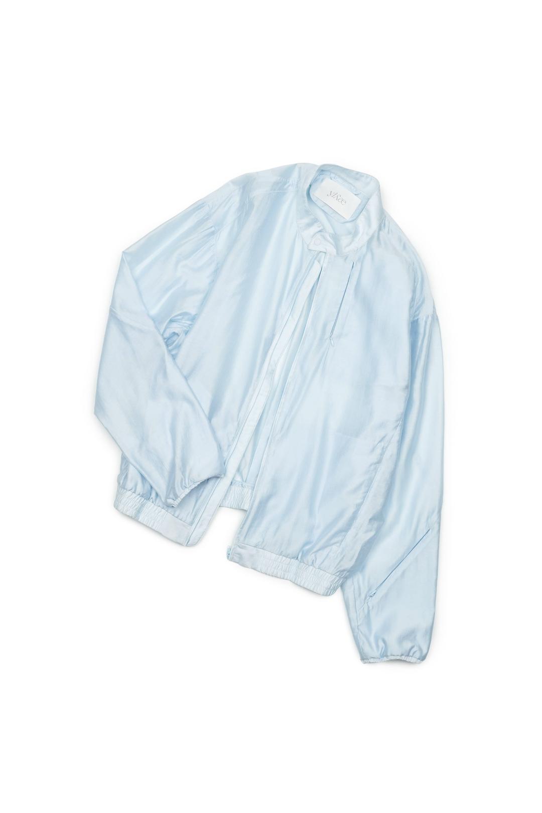 Aether Plissé Sheer Jacket Light Blue