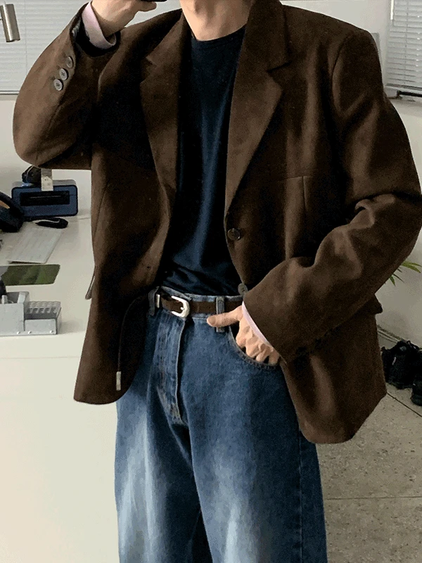 제프 스웨이드 블레이저 자켓 (2color)