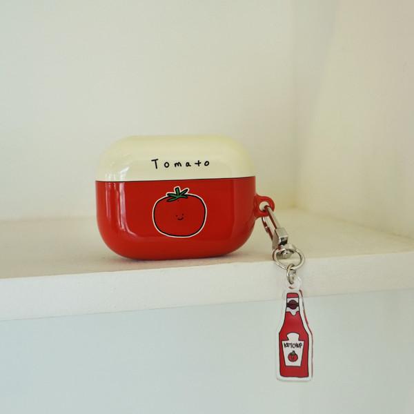 플리즈팜 토마토 유광 하드 에어팟케이스 (1 2 3) 세대 프로 프로2