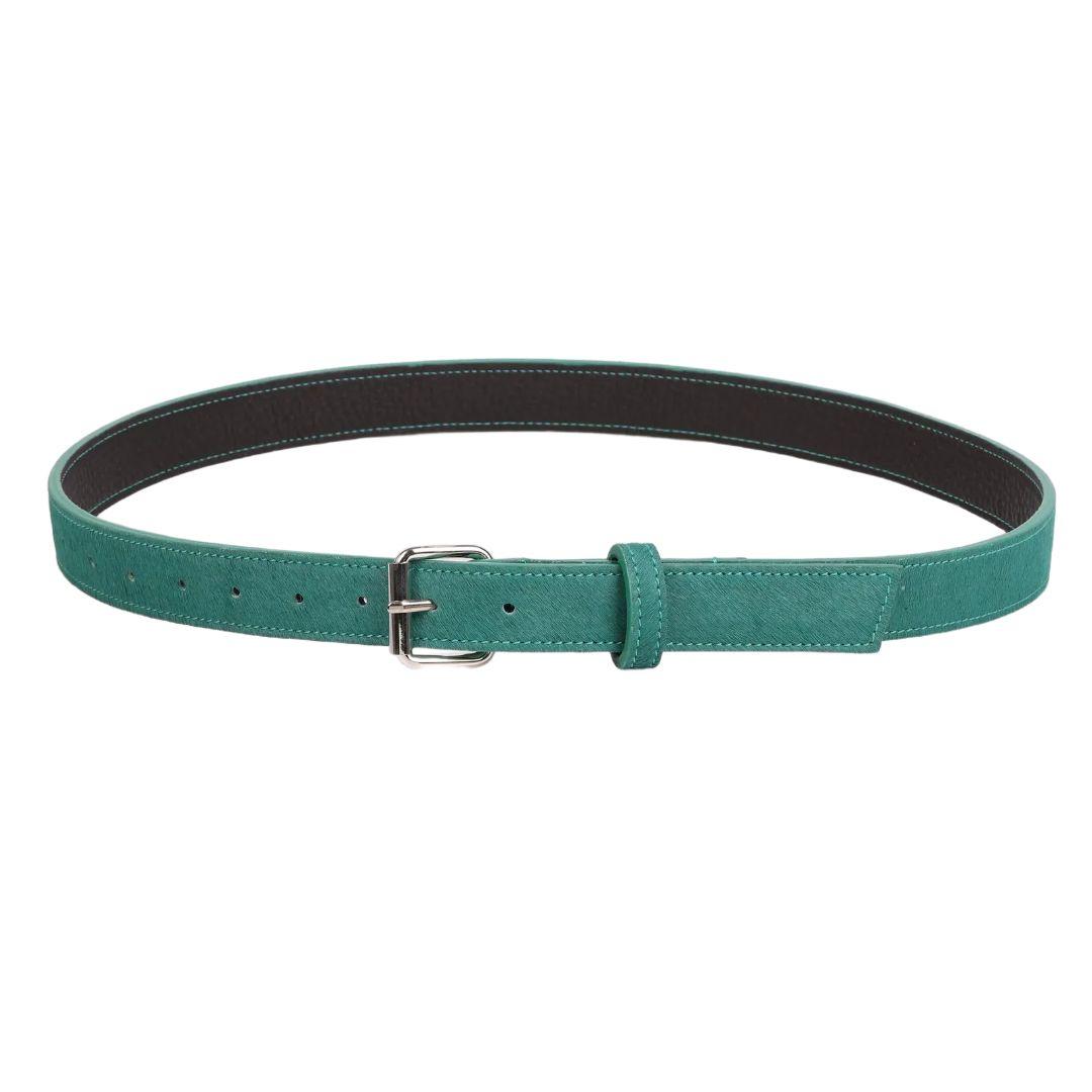 Cow hair Belt (turquoise)