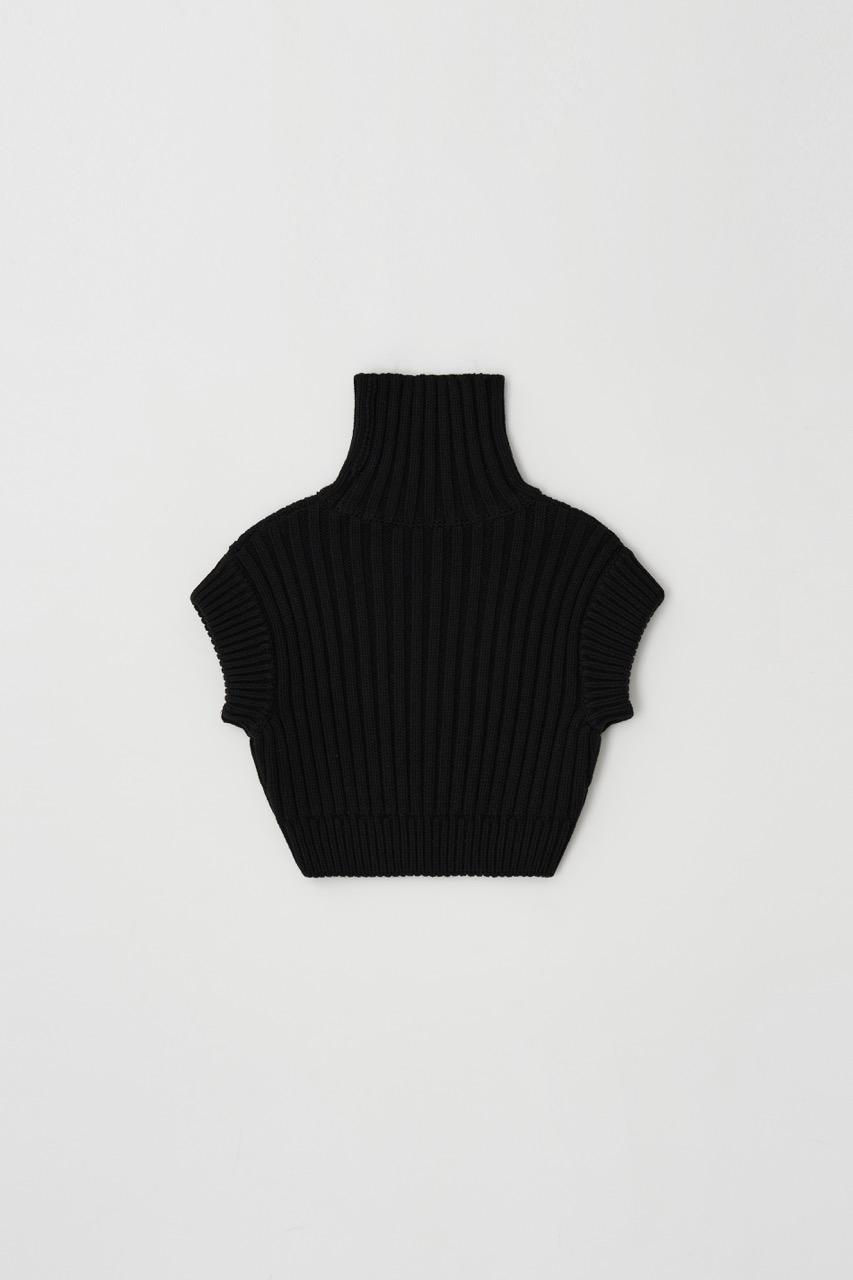 cotton polar vest (black)