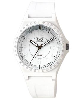 큐앤큐 VQ98J-002Y 아날로그 남녀공용 패션 큐빅 시계