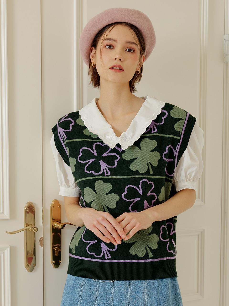 라인 클로버 베스트 [GREEN]