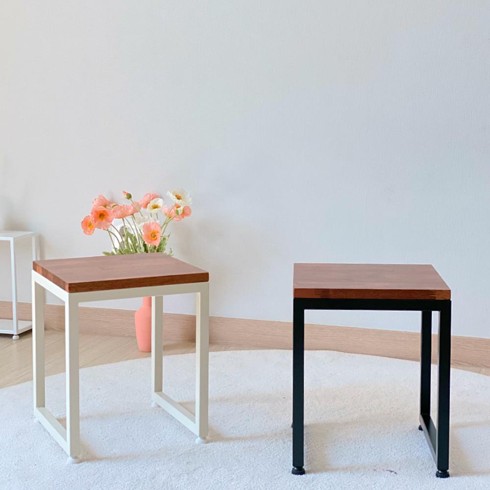 멀바우 미니 원목 의자