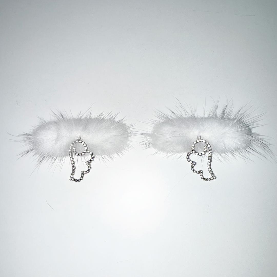 Angel Wings Hair Pin (White)