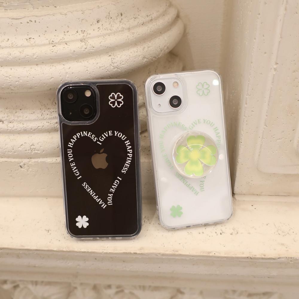 클로버 레터링 젤하드케이스+반구톡 세트