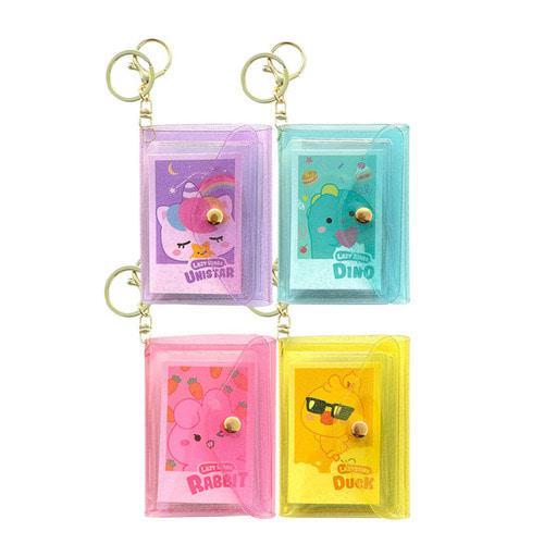 애니멀 미니 포토 앨범 4종1세트 키링 보관 포카홀더 가방 폴라로이드 자동차 열쇠고리