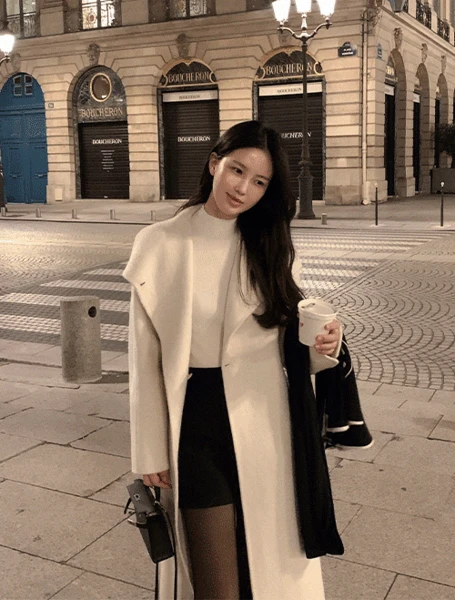 프리미엄 셀리안 앙고라 실크 핸드메이드 코트