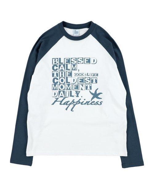TCM blessed raglan long sleeve (white/navy)