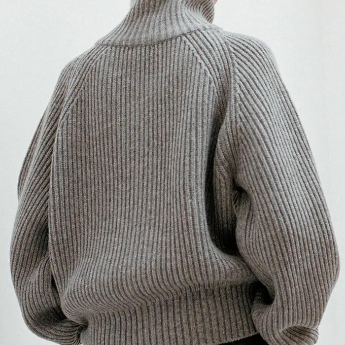 Two-Way Zip up Knit_Gray