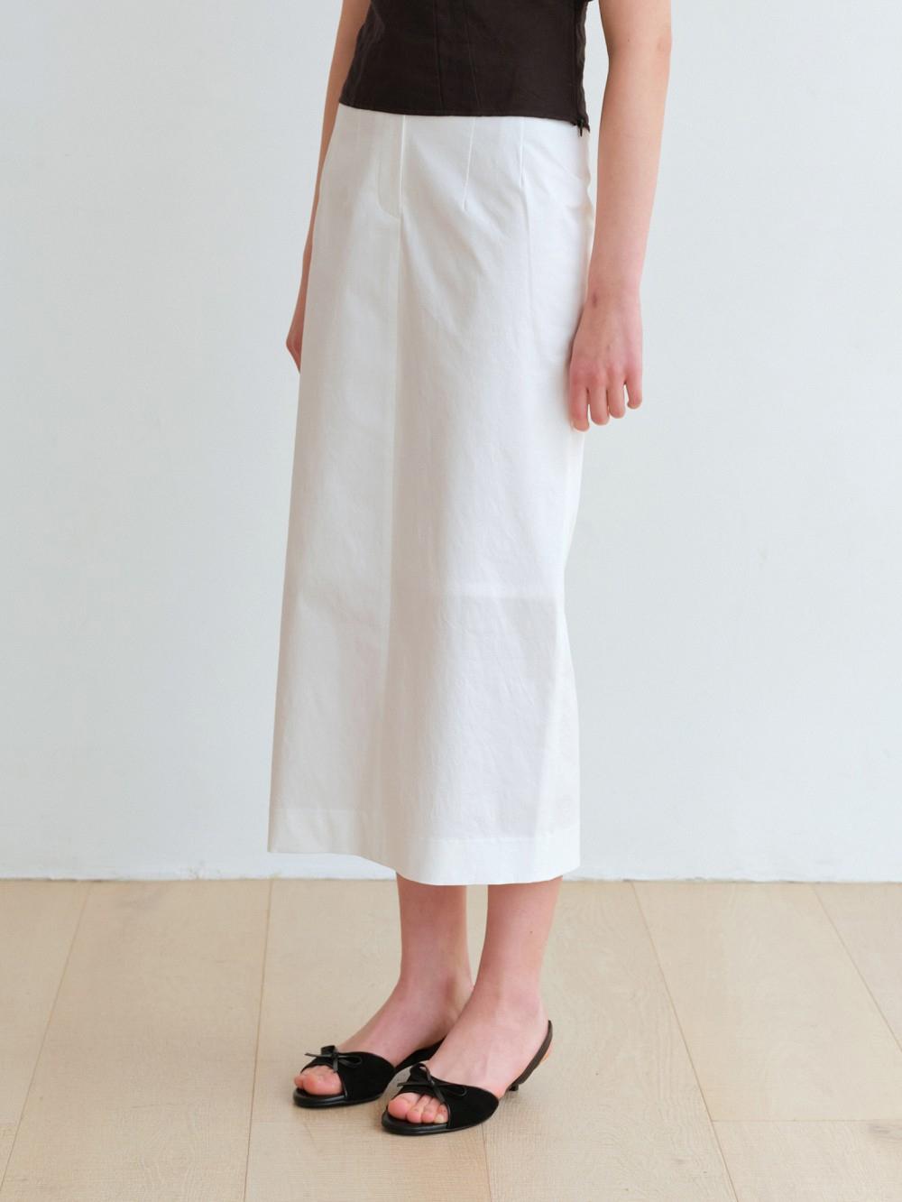 Claudia cotton skirt (white) - Edynne
