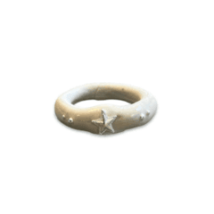 [viviflo ring] silver star ring_white / 비비플로링