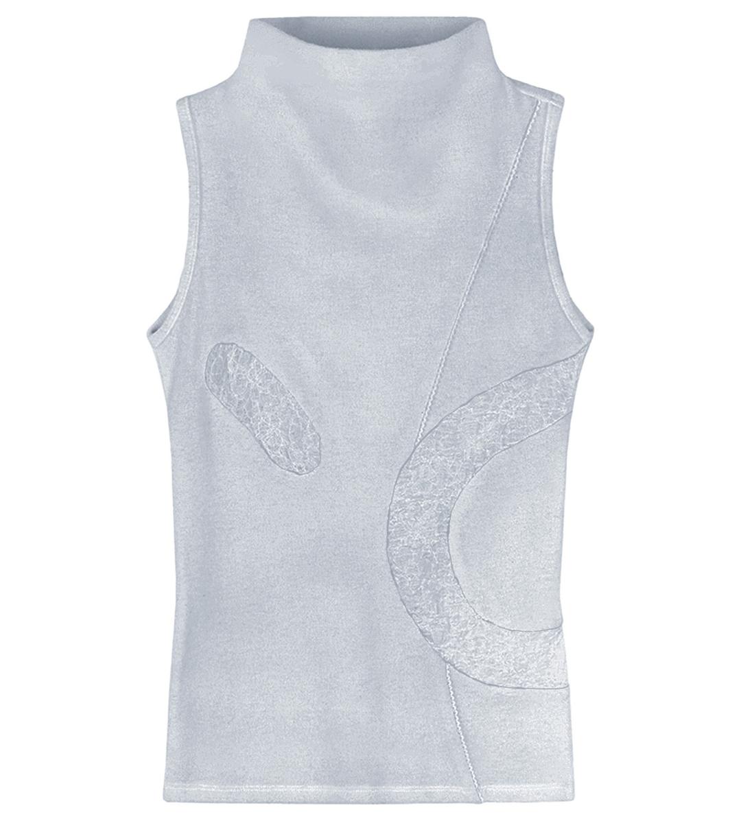 Spiral sleeveless top (Light Blue)