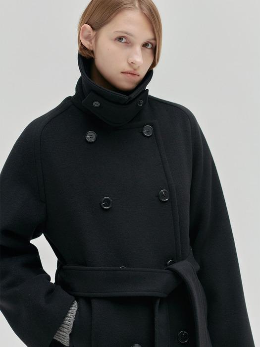 23WN wool trench coat [BK]