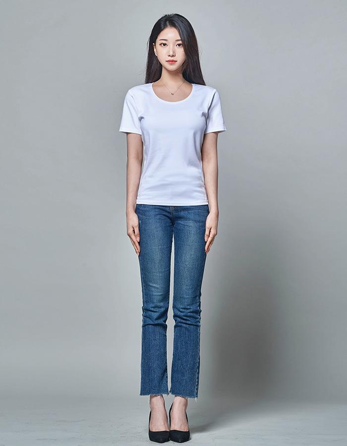 2023 [U-우먼] 레귤러핏 유넥 티셔츠