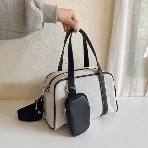 캔버스 넛츠 투웨이 미니 보스턴 숄더백 (2color)