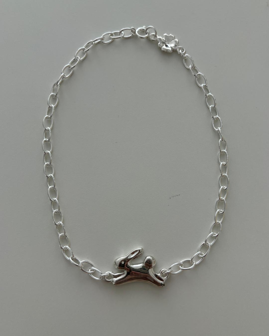 naive bunny baby pendant necklace