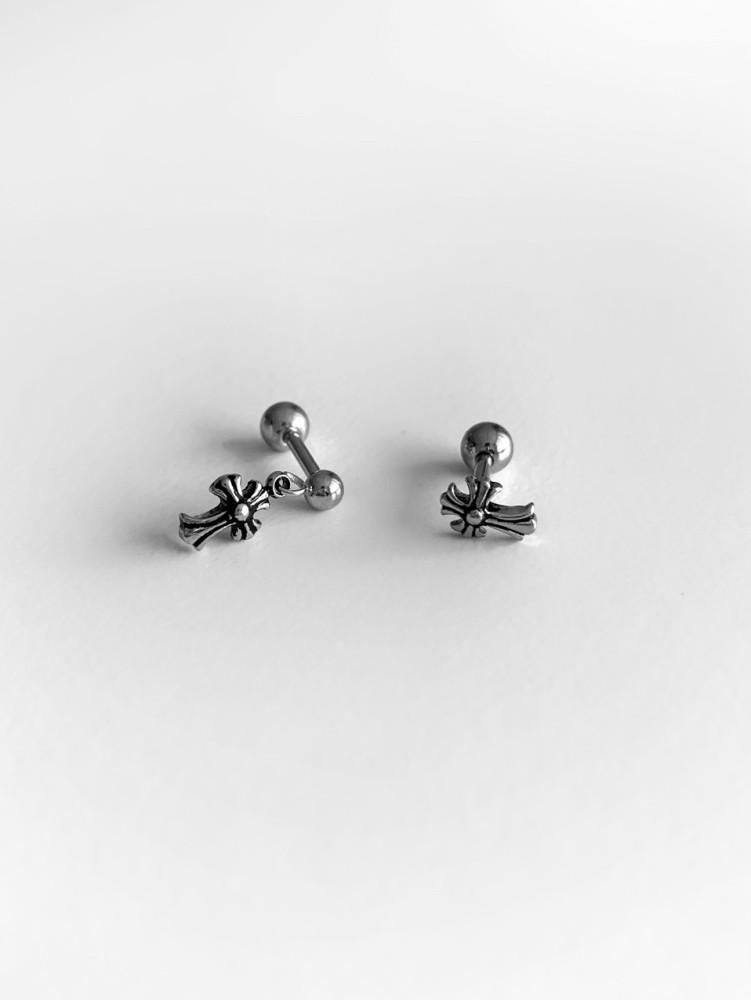 (어센틱/ 2type) antique cross piercing 십자가피어싱