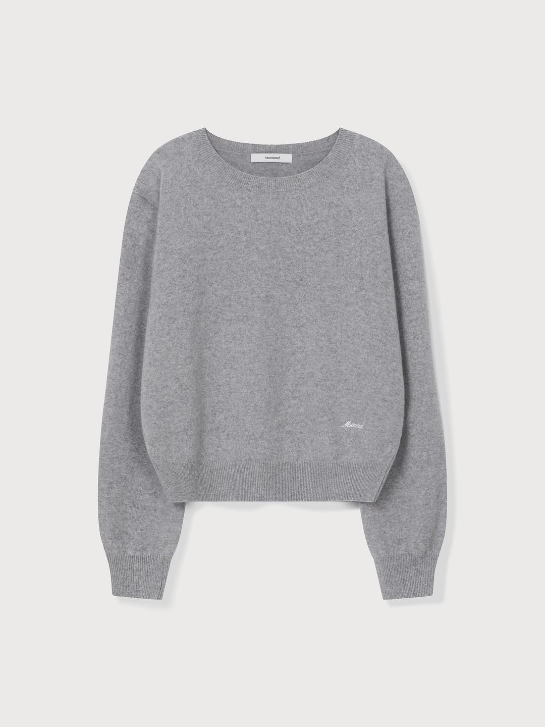 ESSENTIAL WOOL KNIT - GRAY