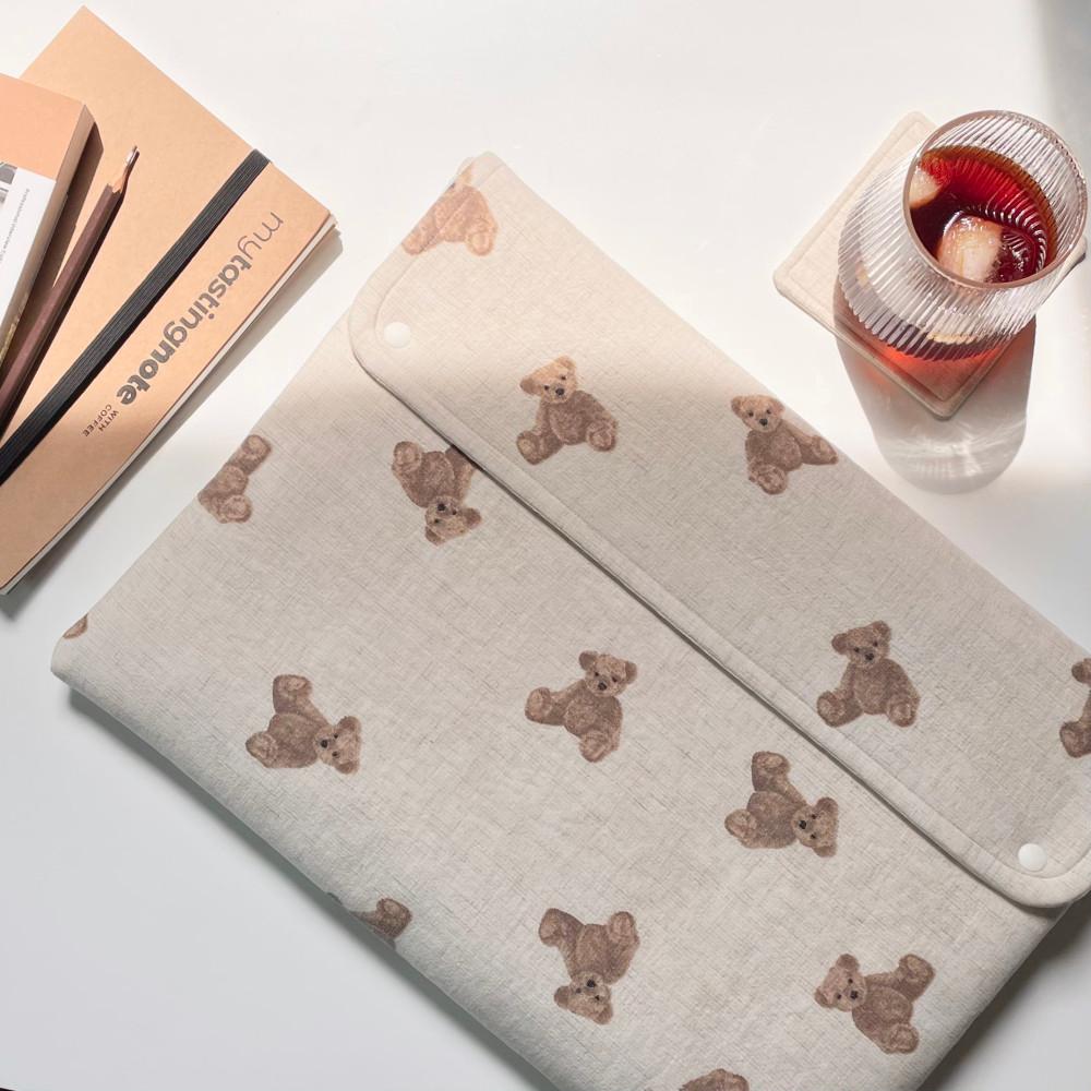 테디베어 아이패드파우치 노트북파우치 북파우치