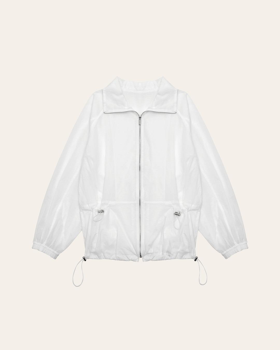 [Archive Sale] Sheer pocket wind jumper - White