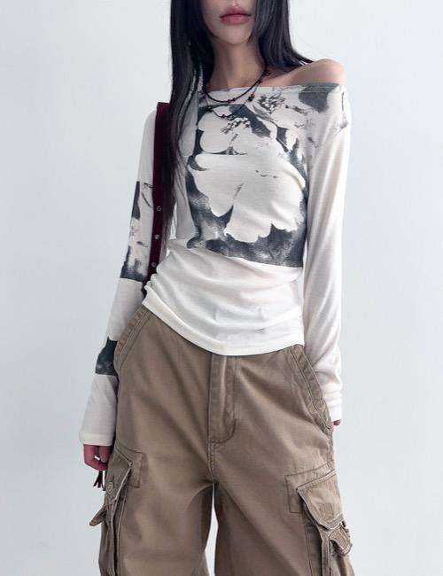 span colorless printing tee