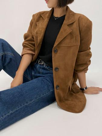 이런 상품 어때요? 어깨패드 루즈핏 스웨이드 하프 블레이저 자켓 JI47B4