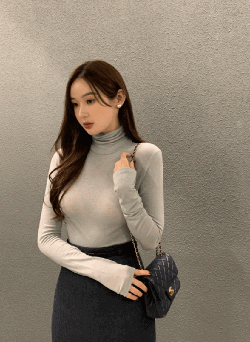 프리 울 폴라넥 티셔츠