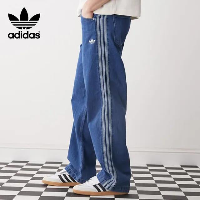 아디다스 데님 파이어버드 팬츠 블루 남성 긴바지 JC6234
