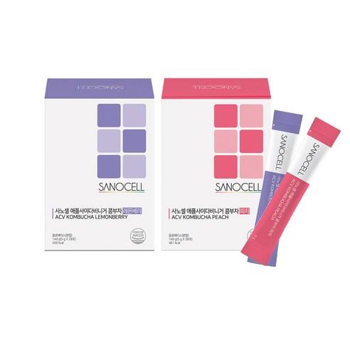 사노셀 애플사이다비니거 콤부차2박스(56포) 2type, 피치2박스, 5g, 2개 - 티/전통차 | 쿠팡