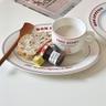 본아페티 홈카페 접시 찻잔 플레이트 BON APPETIT 레터링 도자기 세라믹