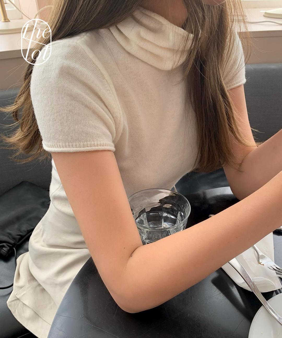 더롯 (당일) [riette] 리에뜨 도엔 캐시미어 터틀넥 크롭 니트 (3color) 목티/반목티/반팔/울/날나리/출근룩/데이트룩/하객룩/데일리룩