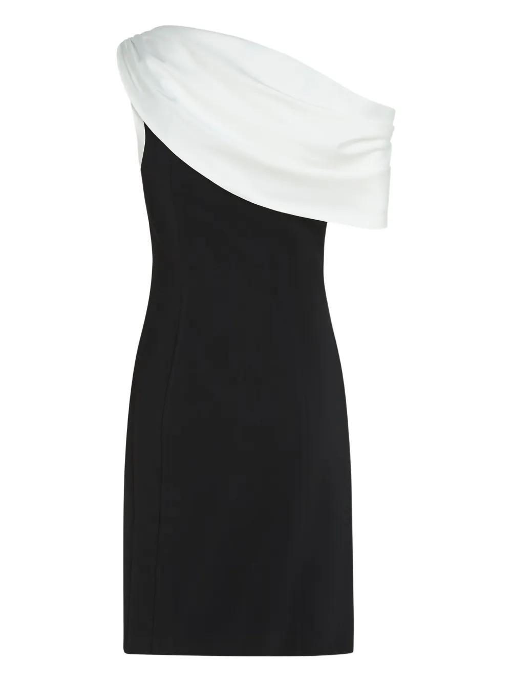 Karl Lagerfeld 드레이프 원숄더 미니 드레스 | 블랙 | FARFETCH KR